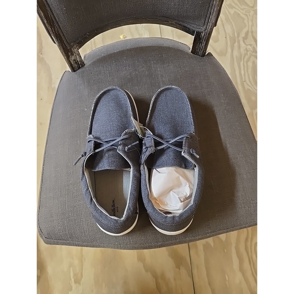 Goodfellow & Co Mens Boat Shoes Navy Blue Denim Slip‎ On Loafers Size 10 NIB
